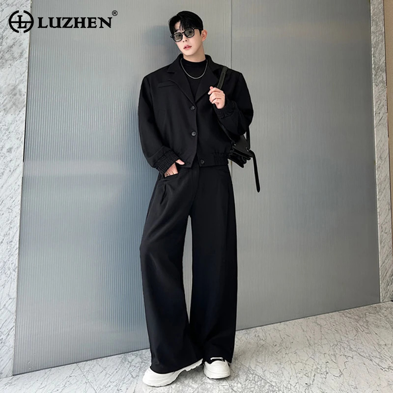 Men'S Fashion Loose Pants - เสื้อแจ็คเก็ตคอปก LUZHEN รุ่น Spring Blazer สำหรับผู้ชาย