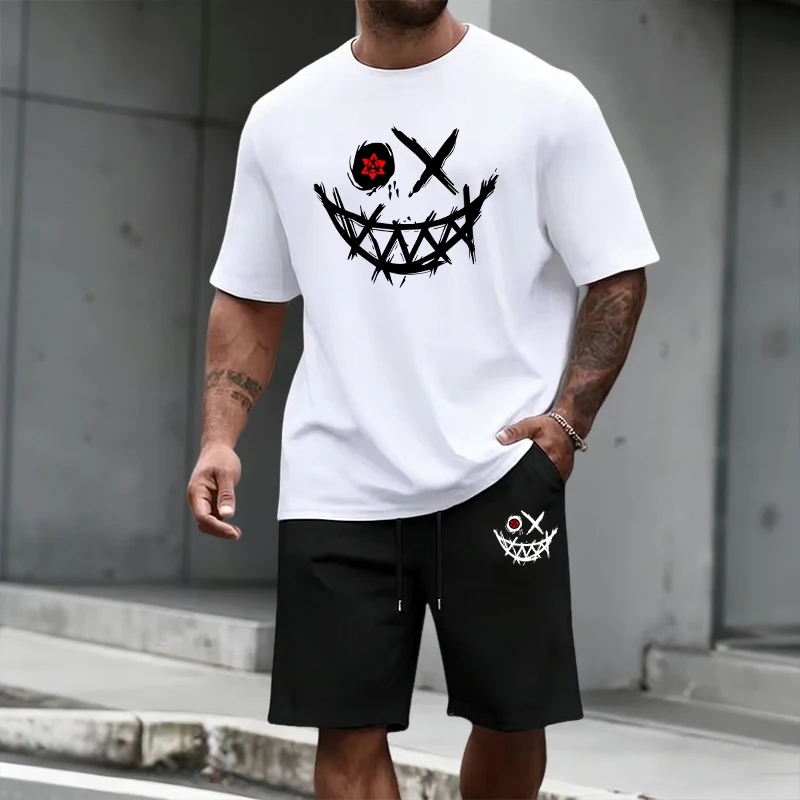 Men'S Fashion Outfits 2026 - 2026 ฤดูร้อนผู้ชายชุดเสื้อยืดและกางเกงขาสั้นแฟชั่นลำลองในเมืองแขนสั้นชุดสตรีทแวร์โฮมกลางแจ้งเสื้อยืดสบายๆ โค-ออร์ดส์