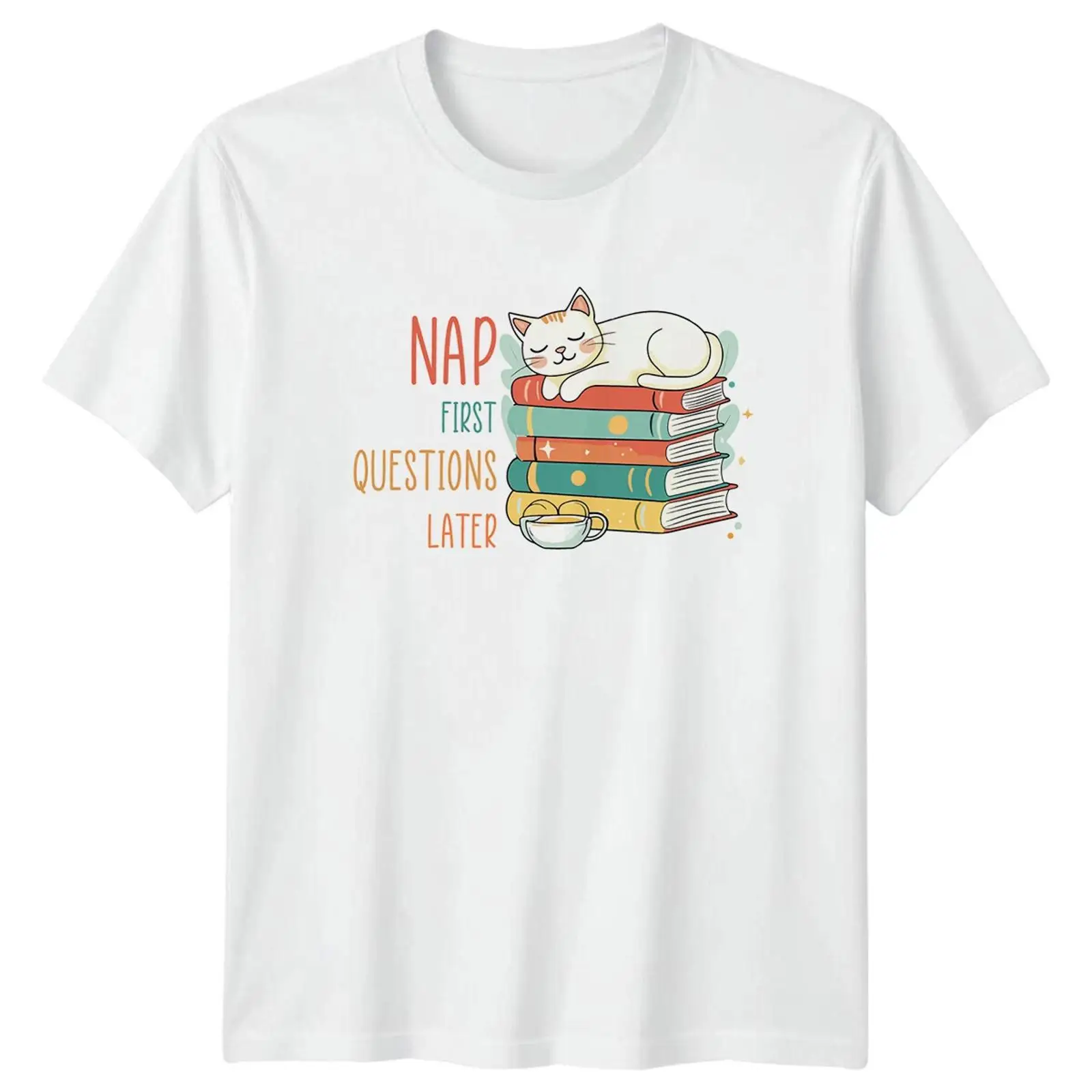 Men'S Fashion Questions - เสื้อยืด Nap First Questions Later Katzen