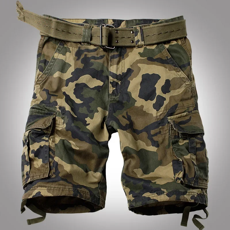 Mens Fashion Young - กางเกงขาสั้นลายพรางสำหรับใส่ทำงานลำลองสวมใส่ได้หลากหลายทันสมัยสำหรับฤดูใบไม้ผลิและฤดูร้อนของชายหนุ่มแนวยุโรปและอเมริกา