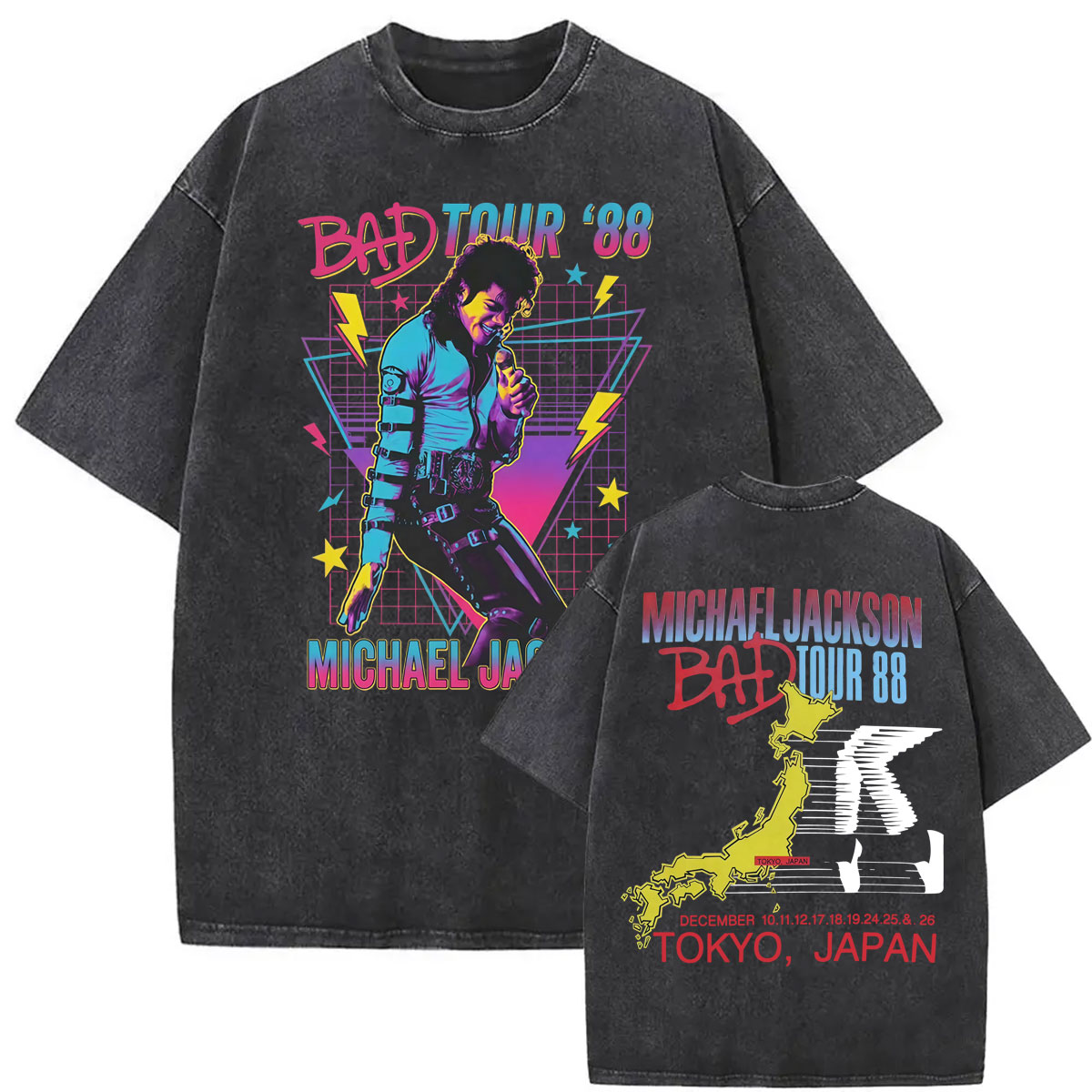 Men'S Fashion From The 80S - เสื้อยืดวินเทจลาย Michael Jackson ทัวร์คอนเสิร์ต '88 คิงออฟป็อป