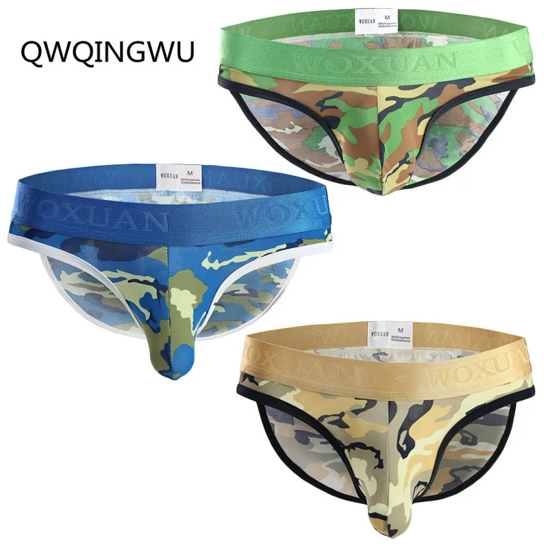Men'S Fashion Underwear Brands - 3PCS ชุดชั้นในผู้ชายกางเกงในชายลวงตากางเกงชายชายเซ็กซี่กางเกงกระเป๋า Breathable เซ็กซี่แฟชั่นกว้างเอวเกย์สั้น
