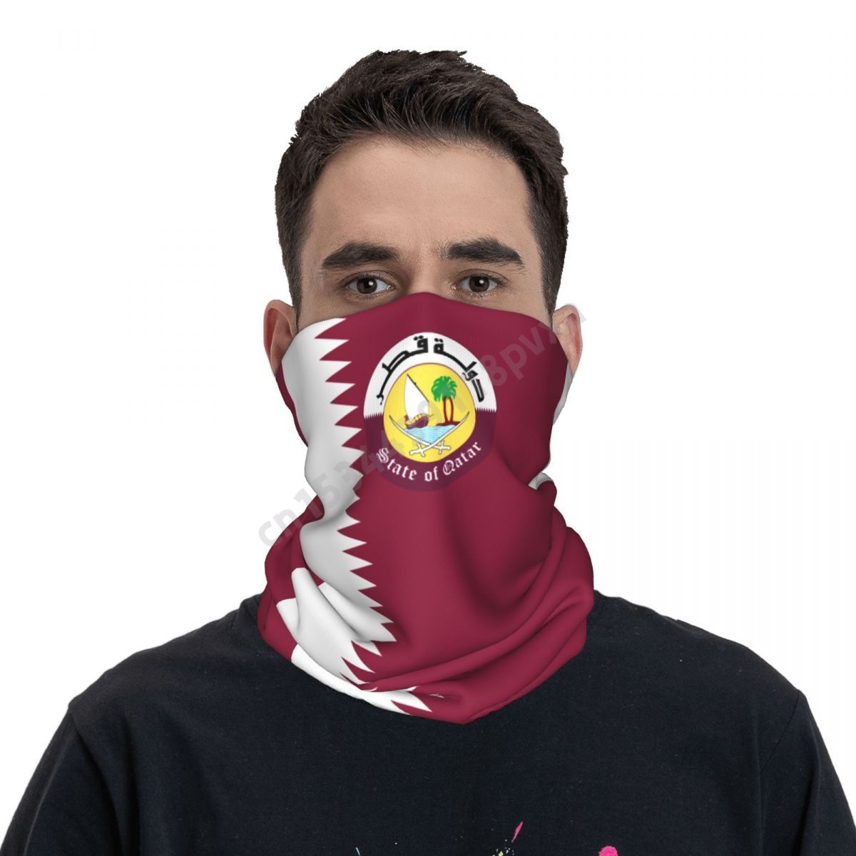 Men'S Fashion Qatar - กาตาร์ธง Qatari แห่งชาติ Neckerchief ผ้าพันคอหน้ากากใบหน้า Unisex
