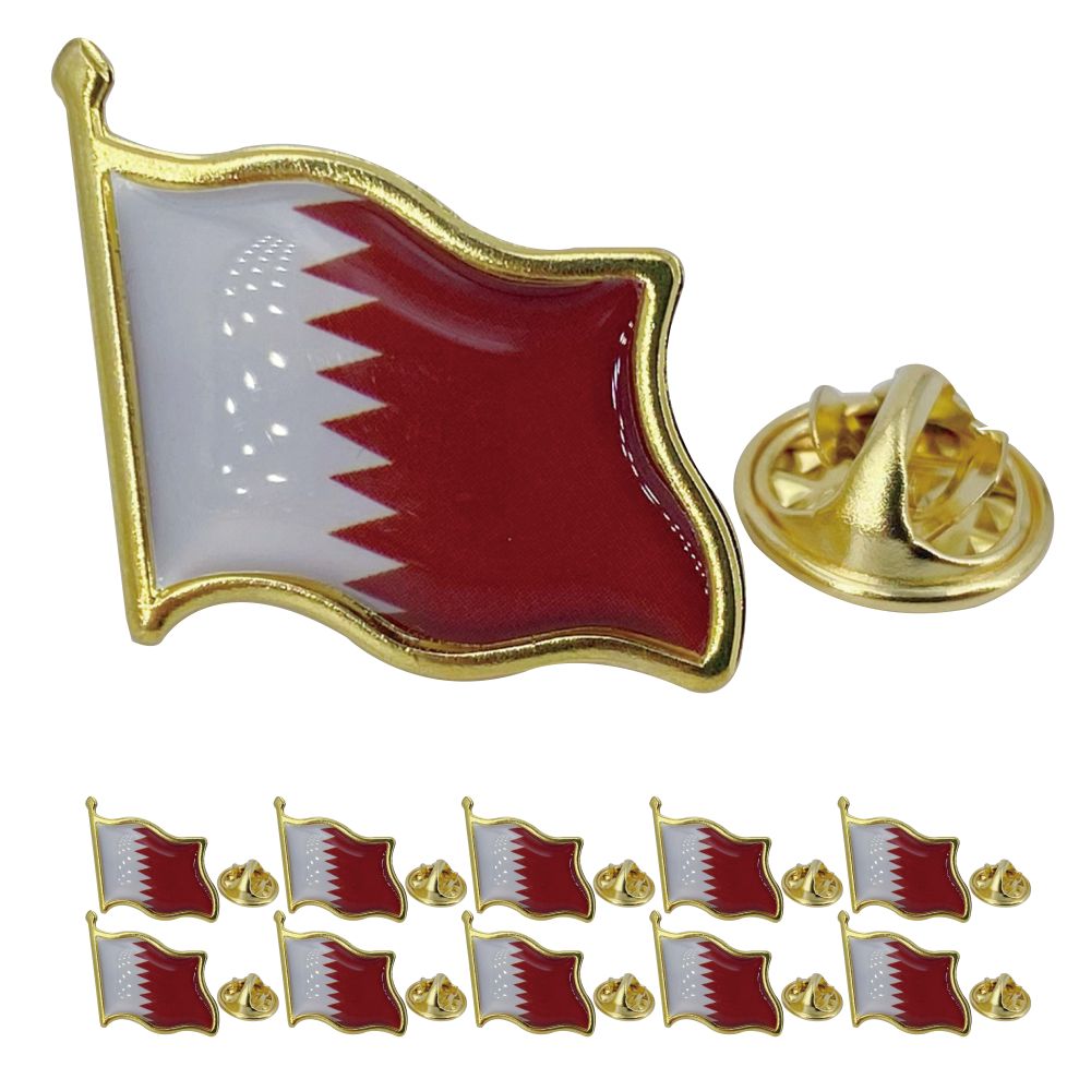 Men'S Fashion Qatar - เข็มกลัดธงชาติกาตาร์ - เครื่องหมายประจำชาติโลหะเคลือบเงา | ของที่ระลึกการเดินทางทั่วโลกสำหรับผู้ชายและผู้หญิง |