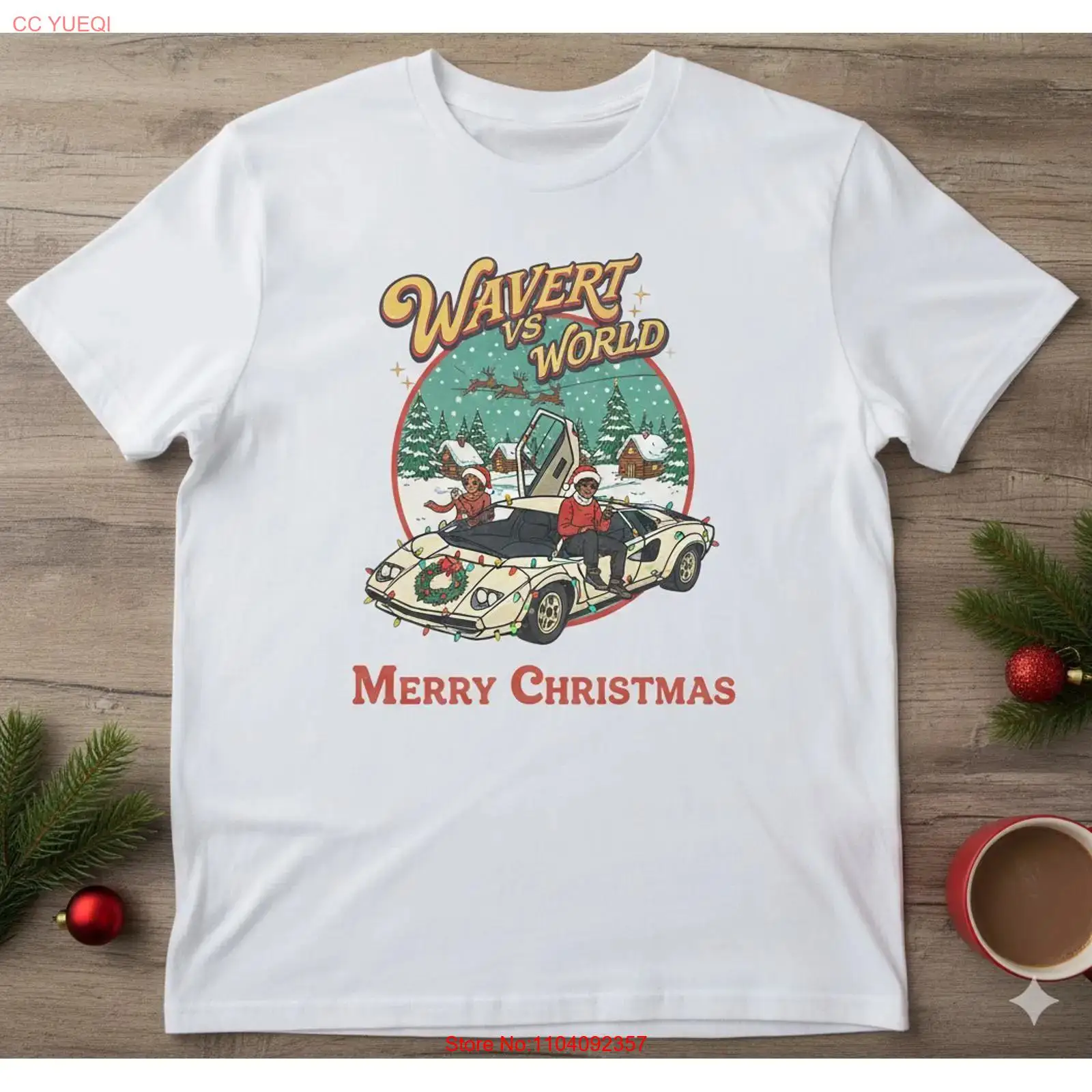 Mens Xmas Fashion - เสื้อยืด Rare New Christmas Lil Uzi