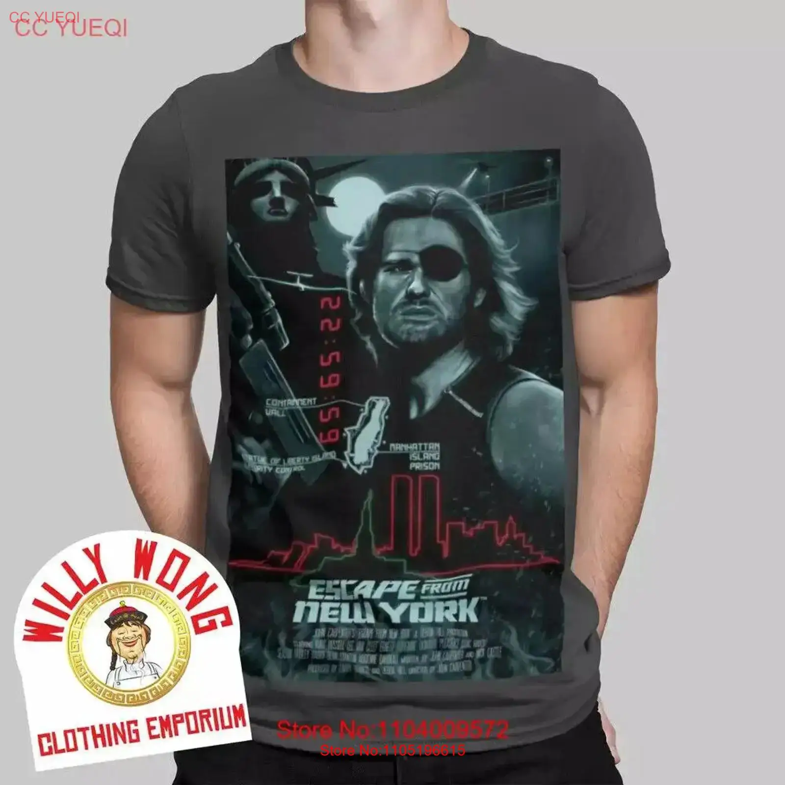 Men'S Fashion From The 80S - เสื้อยืดลายหนีจากนิวยอร์ก ภาพยนตร์ย้อนยุค 80s โปสเตอร์งู สไตล์ลำลอง วินเทจ