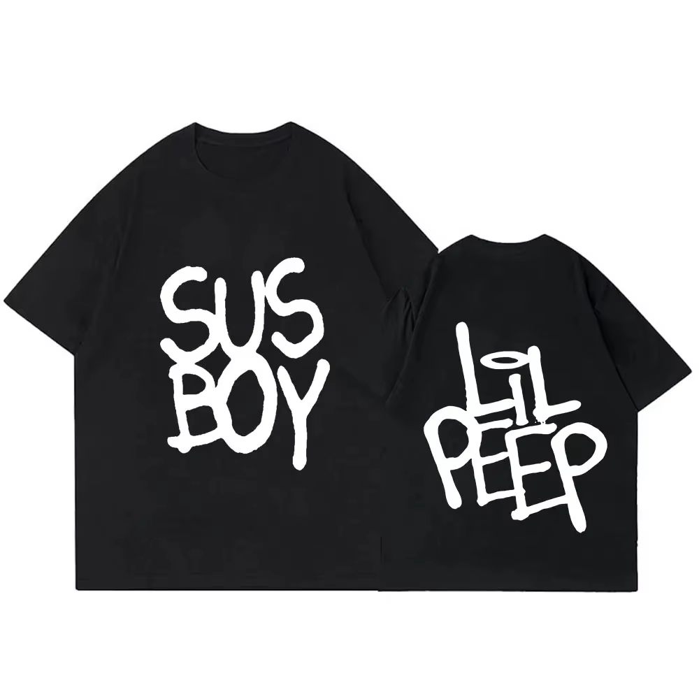 Men'S Fashion Pink Shirt - เสื้อยืดสีชมพู Lil Peep Sus Boy สำหรับผู้ชายและผู้หญิง
