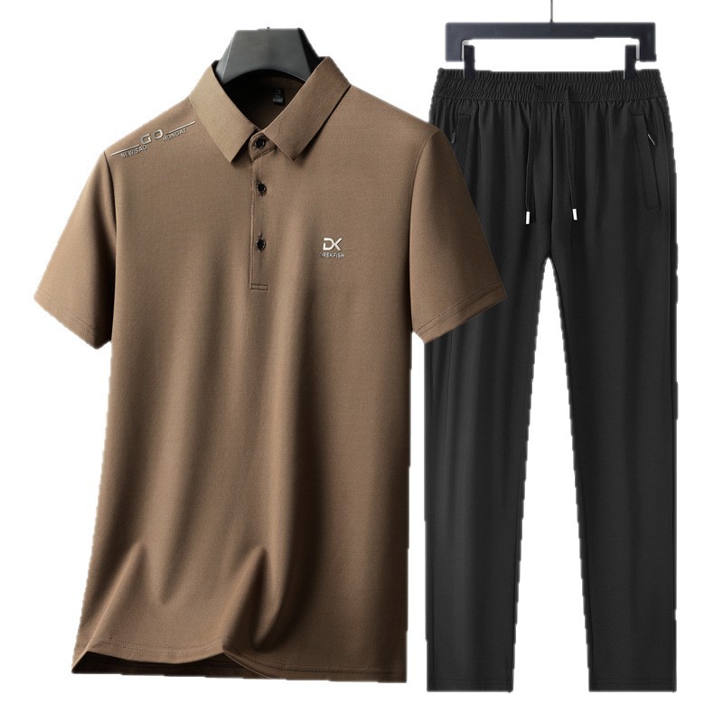 Men'S Fashion Advice - ชุดกีฬาลำลอง 2 ชิ้นสำหรับผู้ชาย ชุดแฟชั่นสตรีทแวร์ เสื้อยืดและกางเกงขายาว ชุดชายหาด