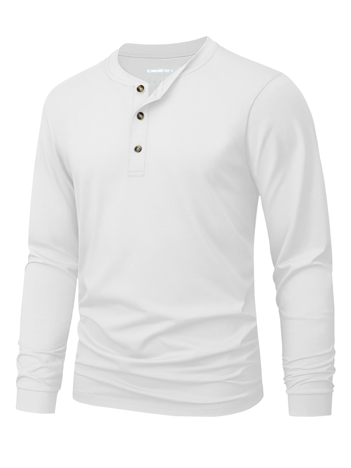 Men'S Fashion T Shirts - เสื้อยืดเฮนลีย์ผู้ชาย สีพื้นเรียบง่าย พิมพ์ลาย แขนยาว แฟชั่นอเนกประสงค์ ทรงหลวม