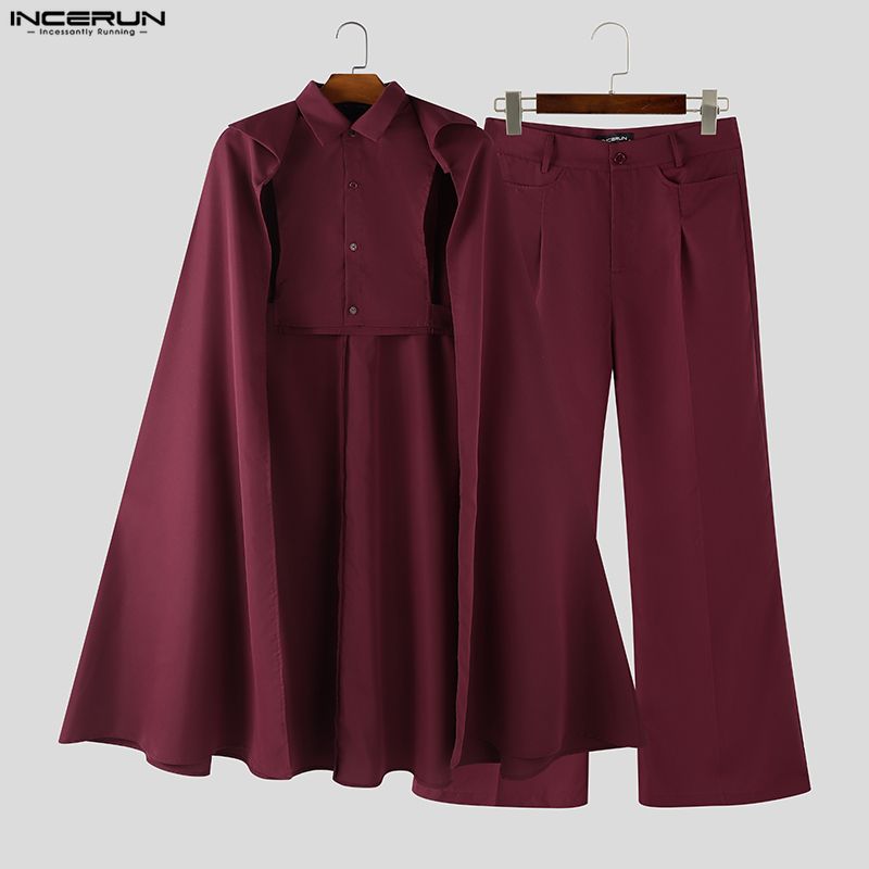 INCERUN ชุดเซ็ตผู้ชาย สีพื้น ป - Men'S Fashion Color บทวิจารณ์และราคา