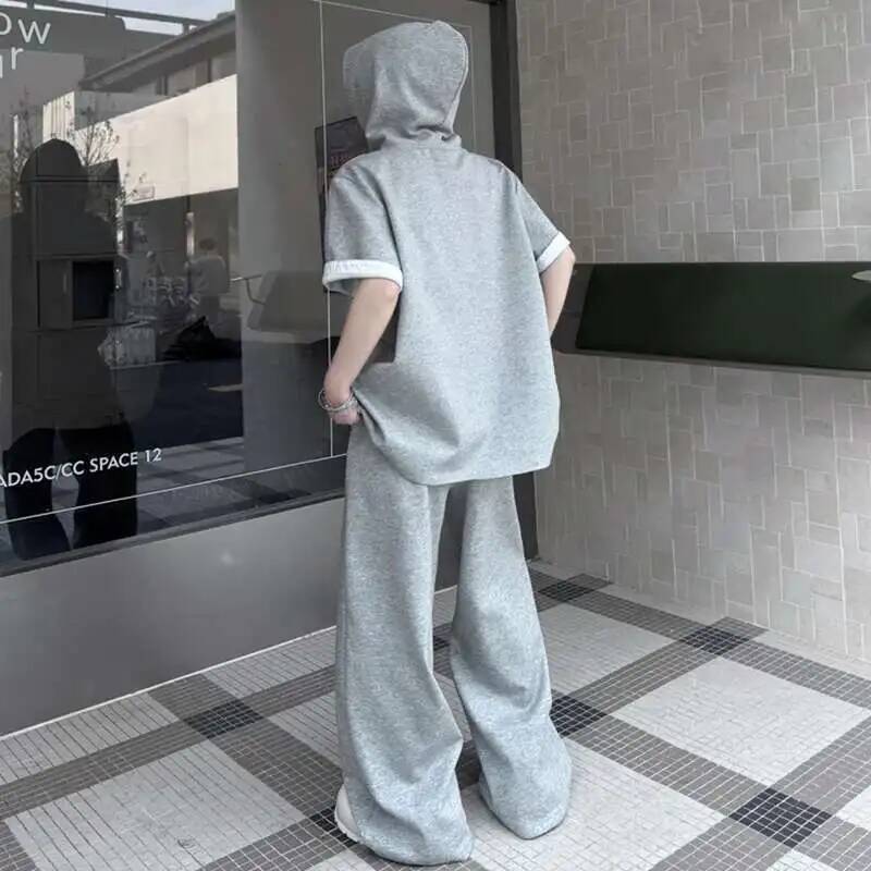 LUZHEN ชุดเซ็ตสองชิ้น เสื้อฮู้ - Men'S Fashion Loose Pants บทวิจารณ์และราคา