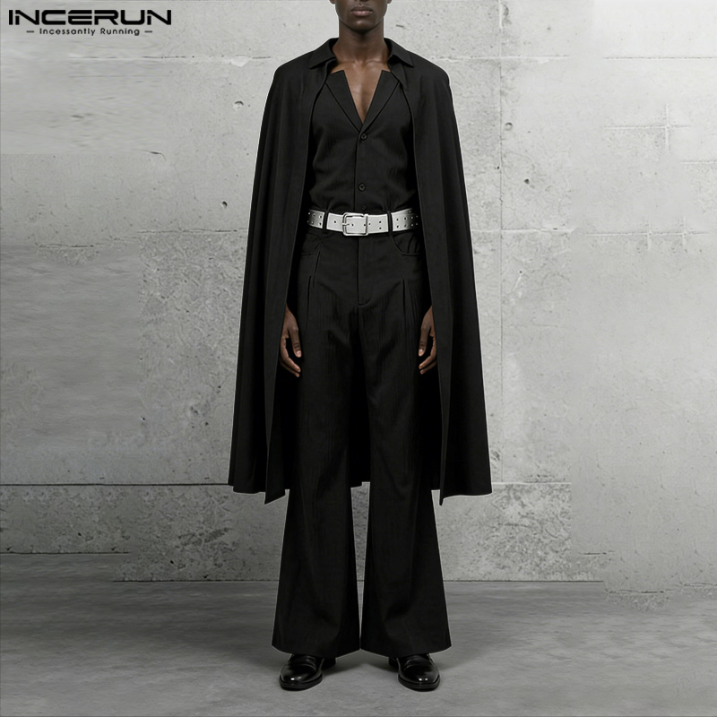 ชุดเซ็ตผู้ชาย INCERUN สีพื้น ป - Men'S Fashion Loose Pants บทวิจารณ์และราคา