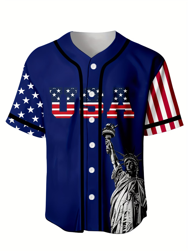 เสื้อเบสบอล USA 250 เสื้อเบสบอ - Mens Fashion Baseball Jersey บทวิจารณ์และราคา