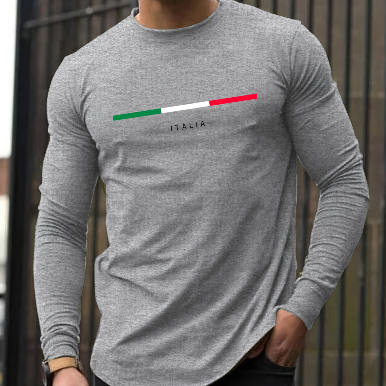 เสื้อยืดผู้ชายแขนยาวคอกลมผ้าฝ้ - Men'S Fashion T Shirts บทวิจารณ์และราคา