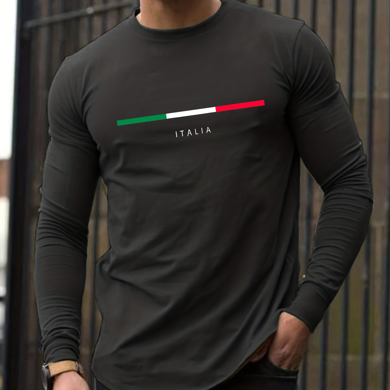 เสื้อยืดผู้ชายแขนยาวคอกลมผ้าฝ้ - Men'S Fashion T Shirts บทวิจารณ์และราคา