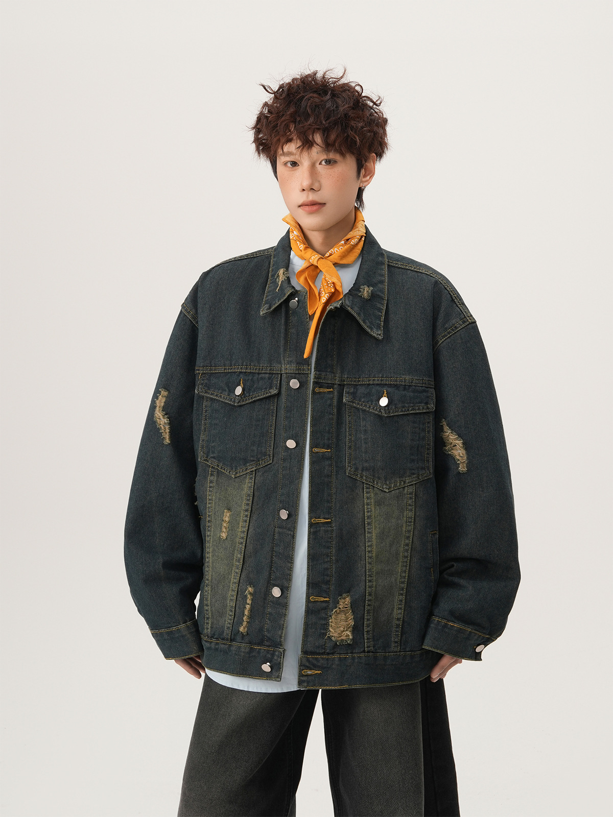 แจ็คเก็ตยีนส์ขาดสไตล์อเมริกัน  - Mens Fashion Denim บทวิจารณ์และราคา
