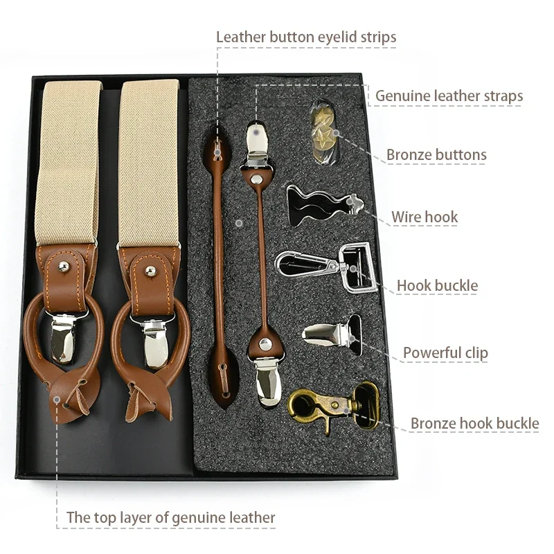 Deepeel 1 ชุด 3.5*125 ซม.ธุรกิ - Suspenders Clip Men บทวิจารณ์และราคา