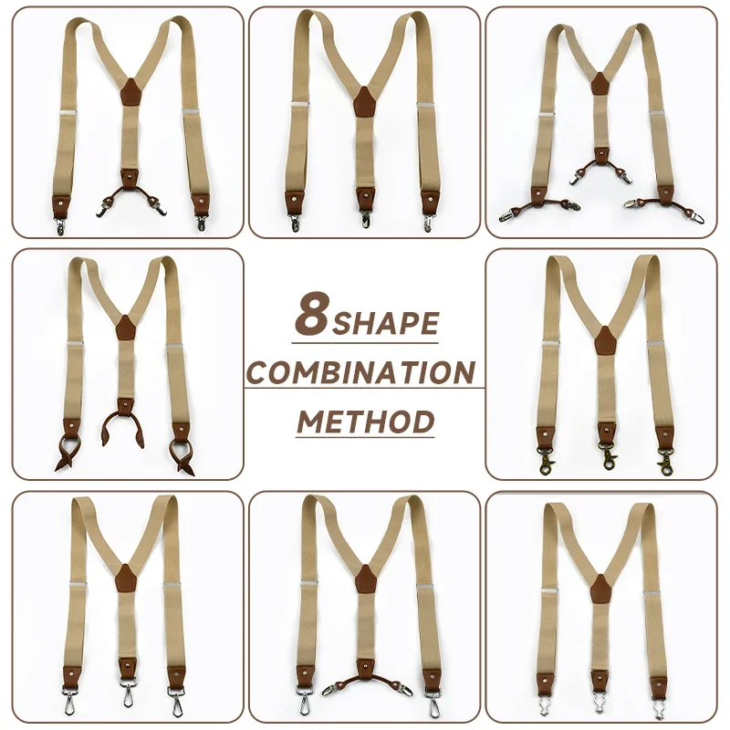 Deepeel 1 ชุด 3.5*125 ซม.ธุรกิ - Suspenders Clip Men บทวิจารณ์และราคา