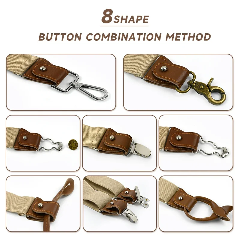 Deepeel 1 ชุด 3.5*125 ซม.ธุรกิ - Suspenders Clip Men บทวิจารณ์และราคา