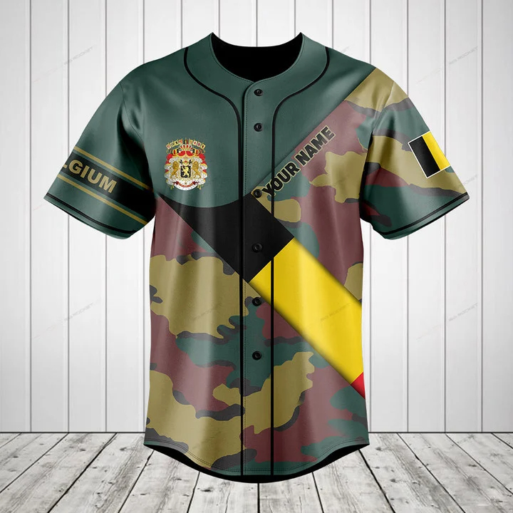 เสื้อเชิ้ตแขนสั้นลายกราฟิกธงเบ - Mens Fashion Baseball Jersey บทวิจารณ์และราคา