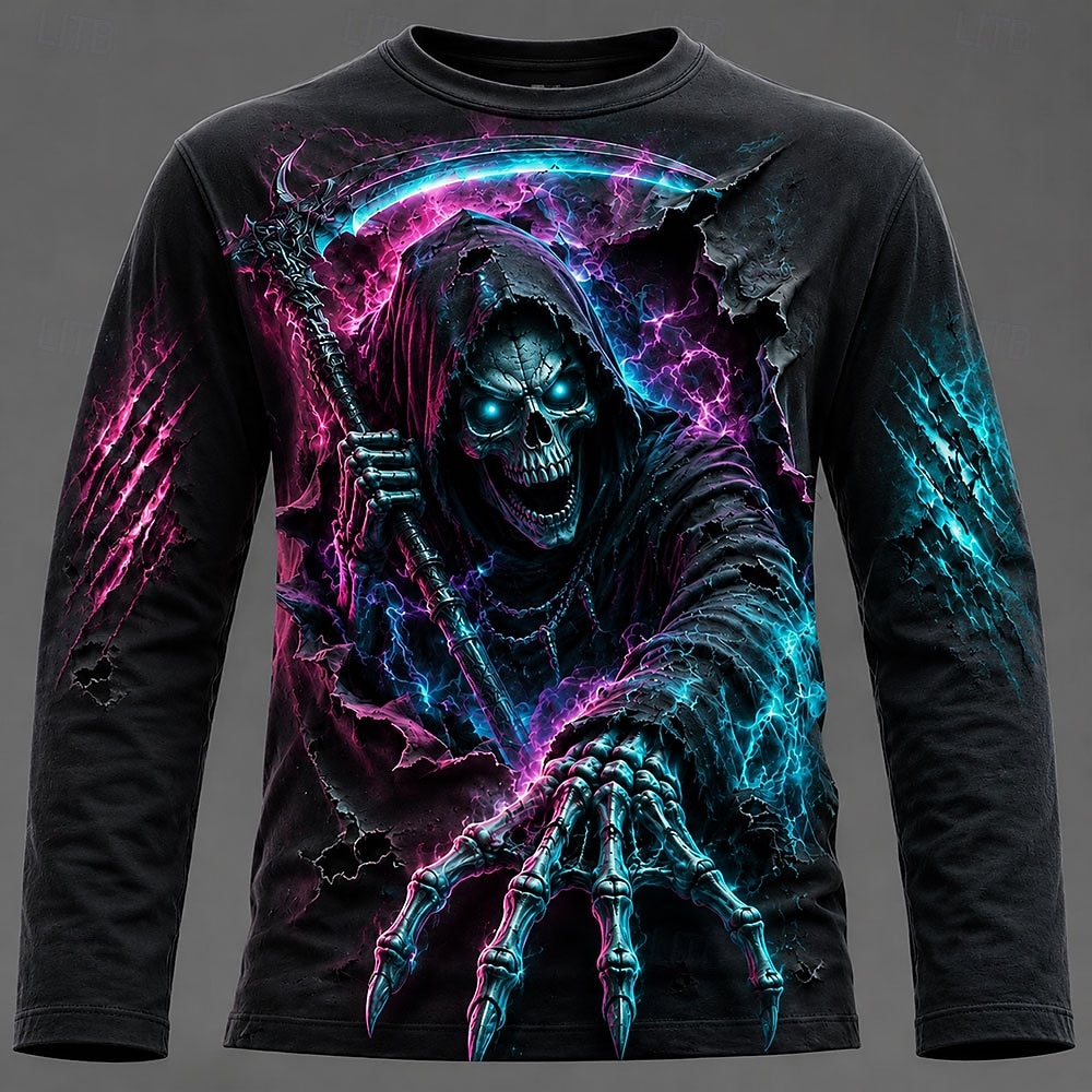 เสื้อยืดแขนยาวพิมพ์ลายกราฟิก 3 - Men'S Fashion T Shirts บทวิจารณ์และราคา