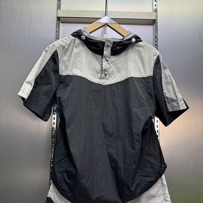 ชุดเซ็ตเสื้อแขนสั้นมีฮู้ดและกา - Men'S Fashion Color บทวิจารณ์และราคา