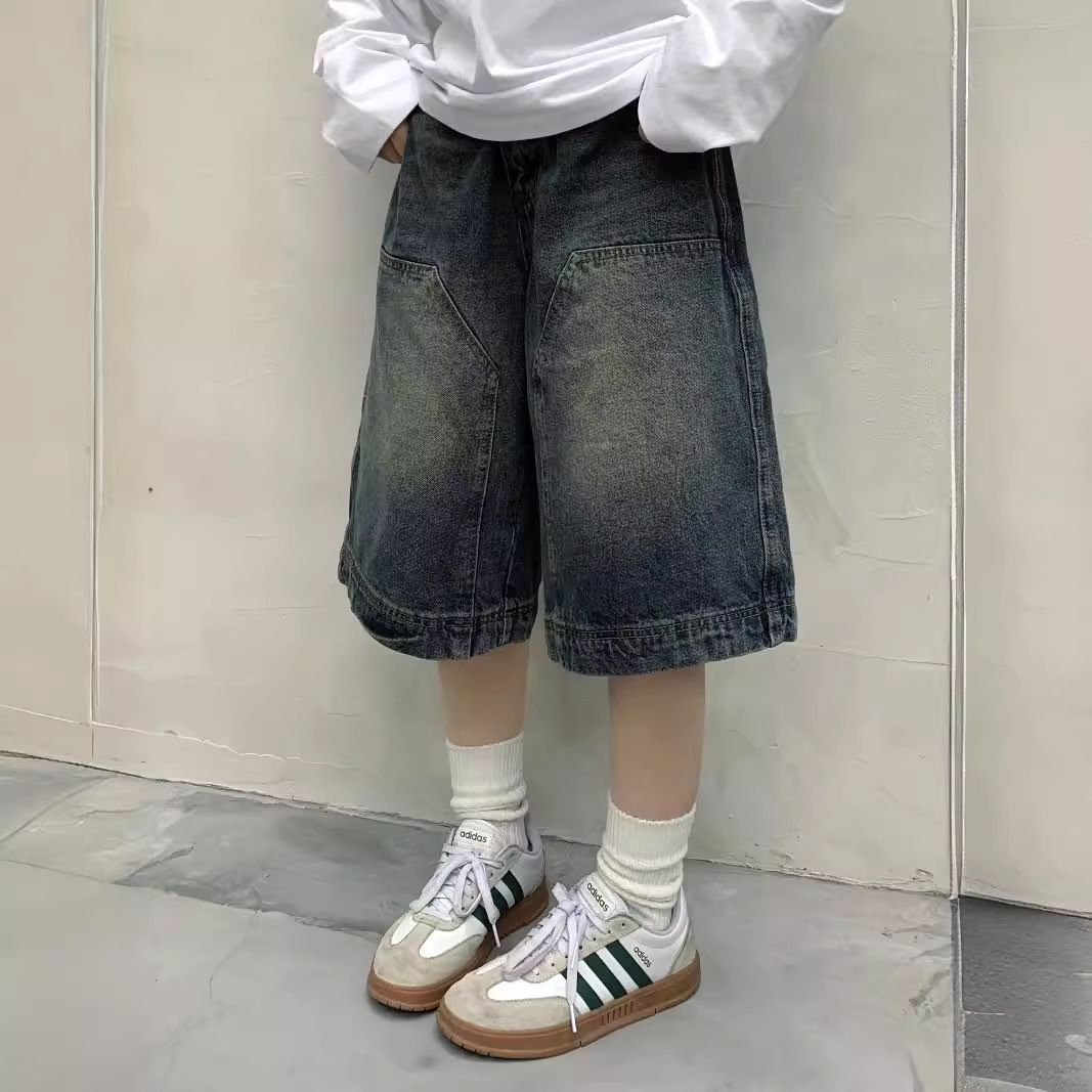 กางเกงยีนส์ขาสั้นทรงหลวมสไตล์ว - Mens Fashion Denim บทวิจารณ์และราคา