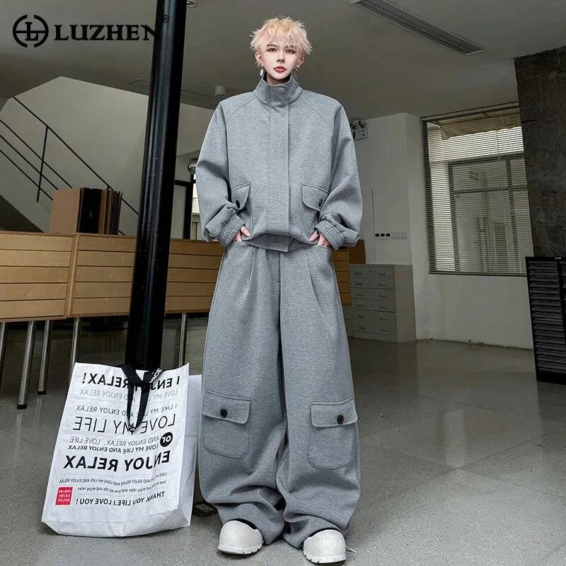เสื้อคาร์ดิแกนสี LUZHEN 2026 ห - Men'S Fashion Loose Pants บทวิจารณ์และราคา