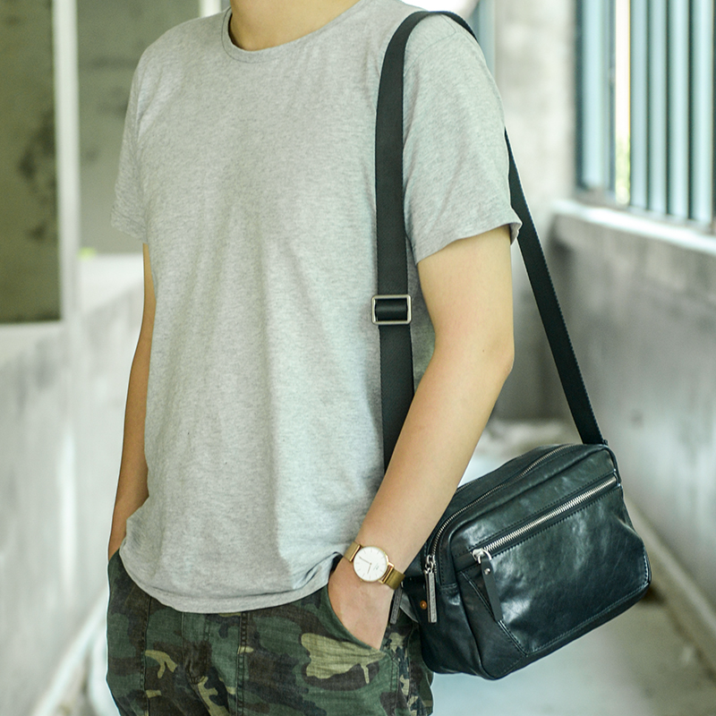 กระเป๋าสะพายหนังของผู้ชายแบบให - Yellow Men'S Fashion บทวิจารณ์และราคา