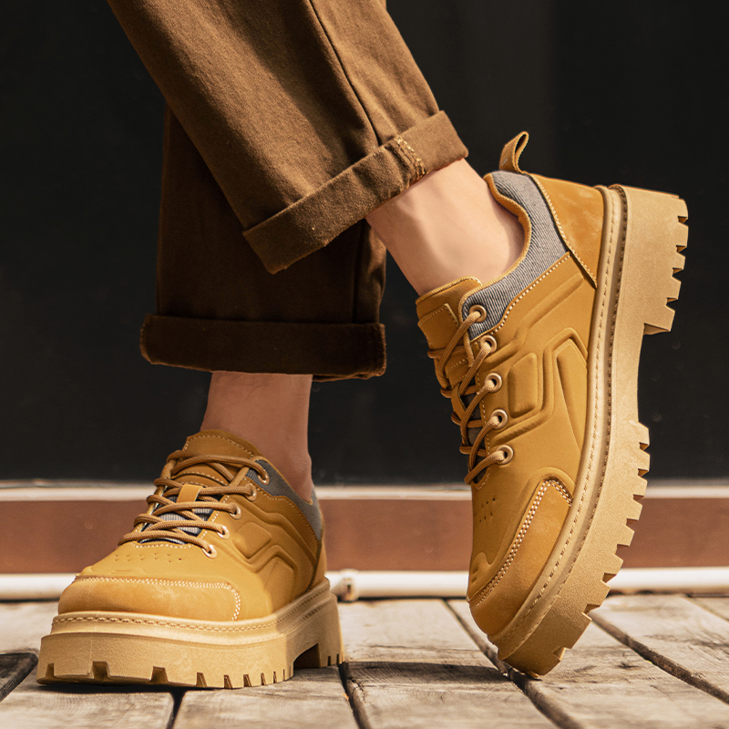 รองเท้าบูททำงานแฟชั่นใหม่สำหรั - Yellow Men'S Fashion บทวิจารณ์และราคา