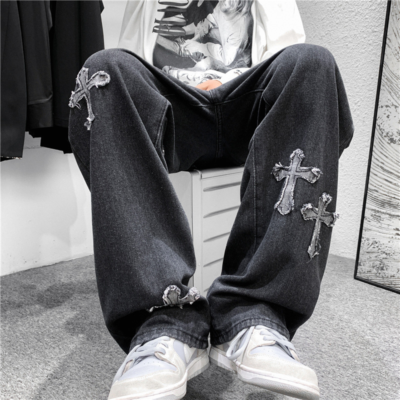 กางเกงยีนส์ผู้ชายลายพิมพ์กากบา - Men'S Fashion For 60 Year Old บทวิจารณ์และราคา