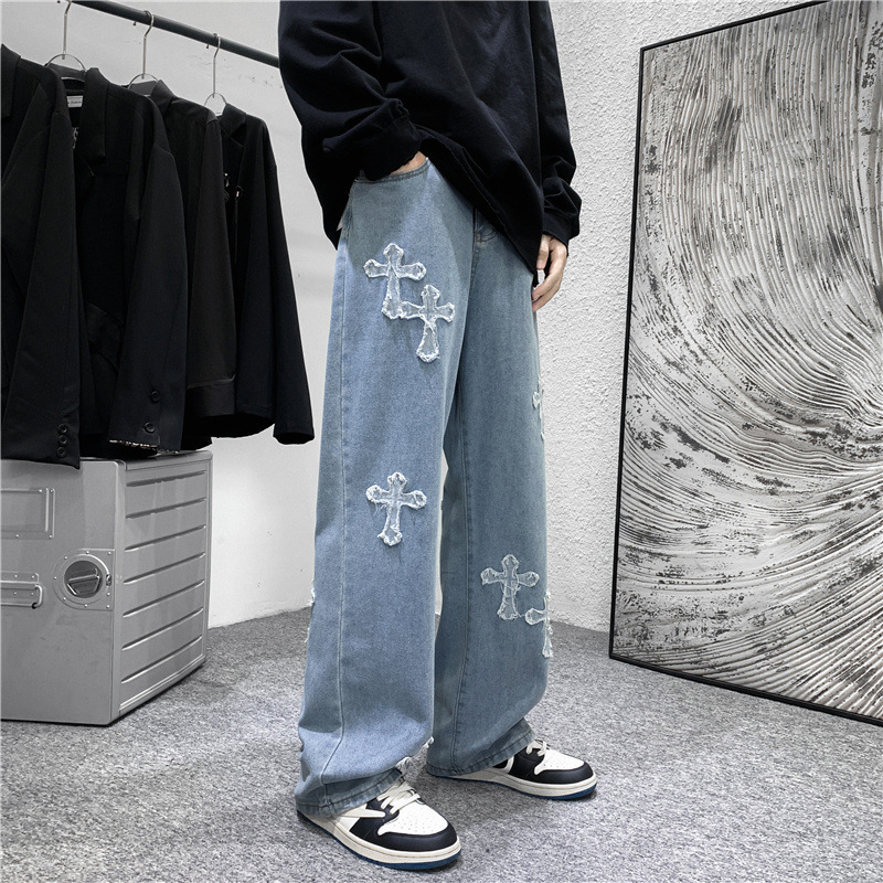 กางเกงยีนส์ผู้ชายลายพิมพ์กากบา - Men'S Fashion For 60 Year Old บทวิจารณ์และราคา