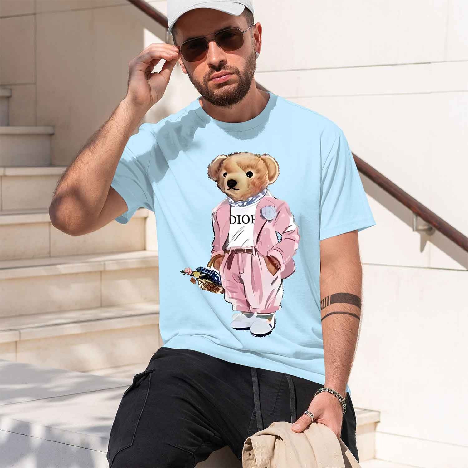 เสื้อยืดผู้หญิงคอกลมลายพิมพ์สี - Men'S Fashion Pink Shirt บทวิจารณ์และราคา