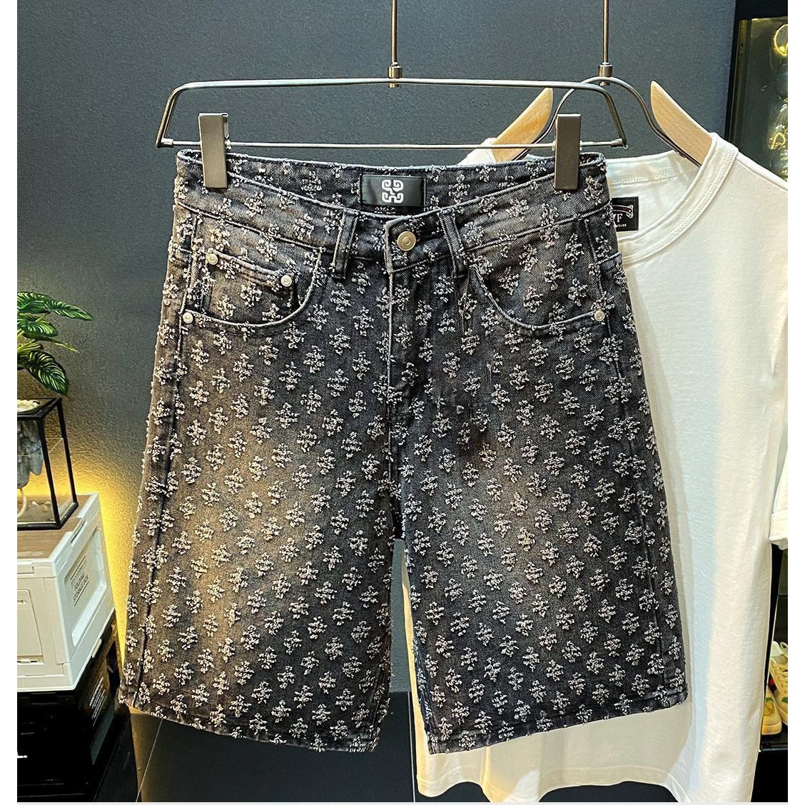 กางเกงยีนส์ขาสั้นผู้ชายสไตล์ลำ - Men'S Fashion Loose Pants บทวิจารณ์และราคา