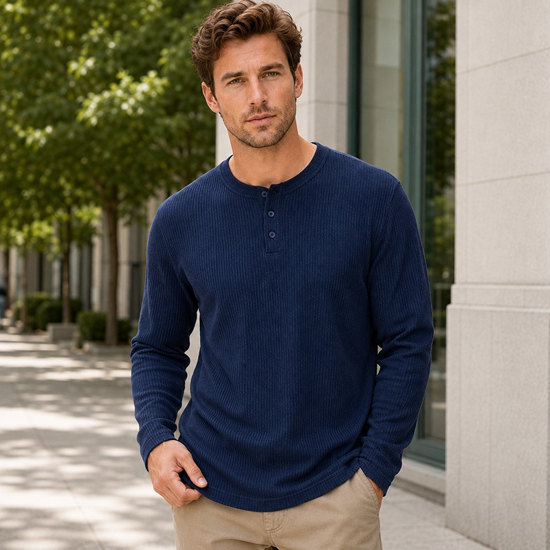 เสื้อเชิ้ตแขนยาวสไตล์เรียบง่าย - Men'S Fashion Color บทวิจารณ์และราคา