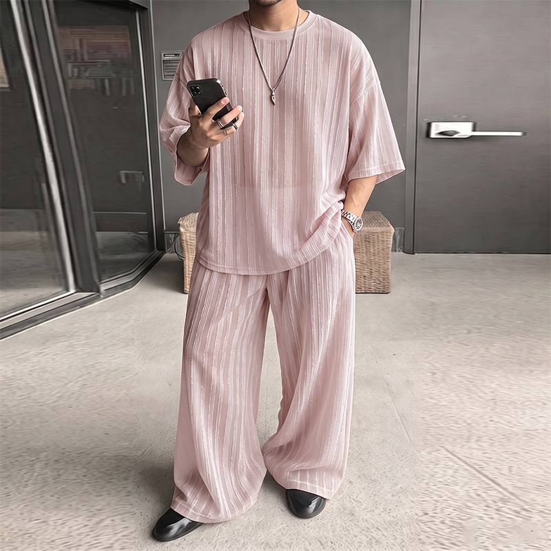 ชุดเซ็ตผู้ชาย INCERUN เสื้อยืด - Men'S Fashion Loose Pants บทวิจารณ์และราคา