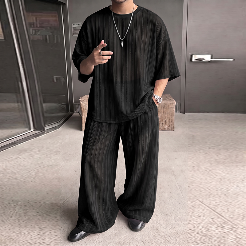 ชุดเซ็ตผู้ชาย INCERUN เสื้อยืด - Men'S Fashion Loose Pants บทวิจารณ์และราคา