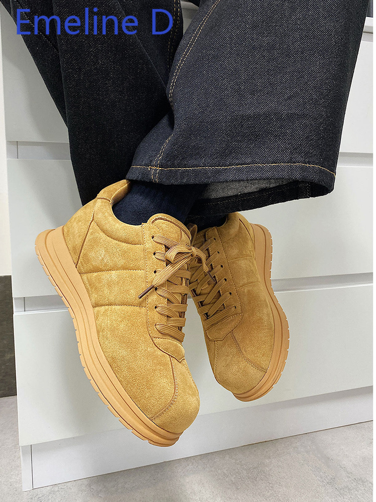 รองเท้าผ้าใบพื้นหนาสีเหลืองแบบ - Yellow Men'S Fashion บทวิจารณ์และราคา