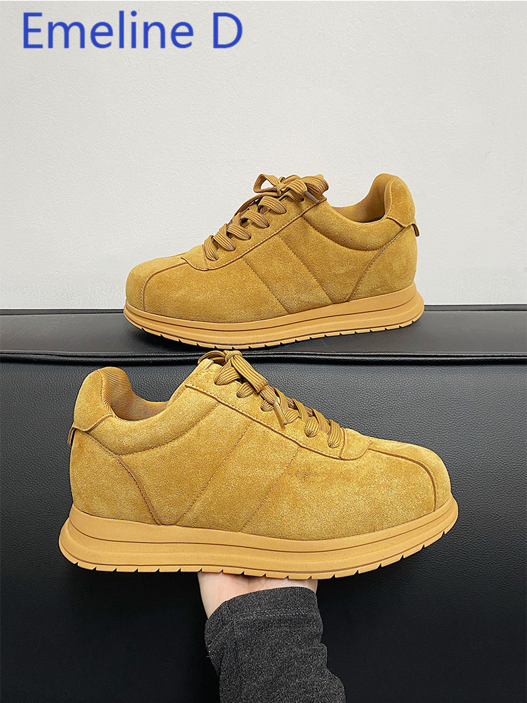 รองเท้าผ้าใบพื้นหนาสีเหลืองแบบ - Yellow Men'S Fashion บทวิจารณ์และราคา