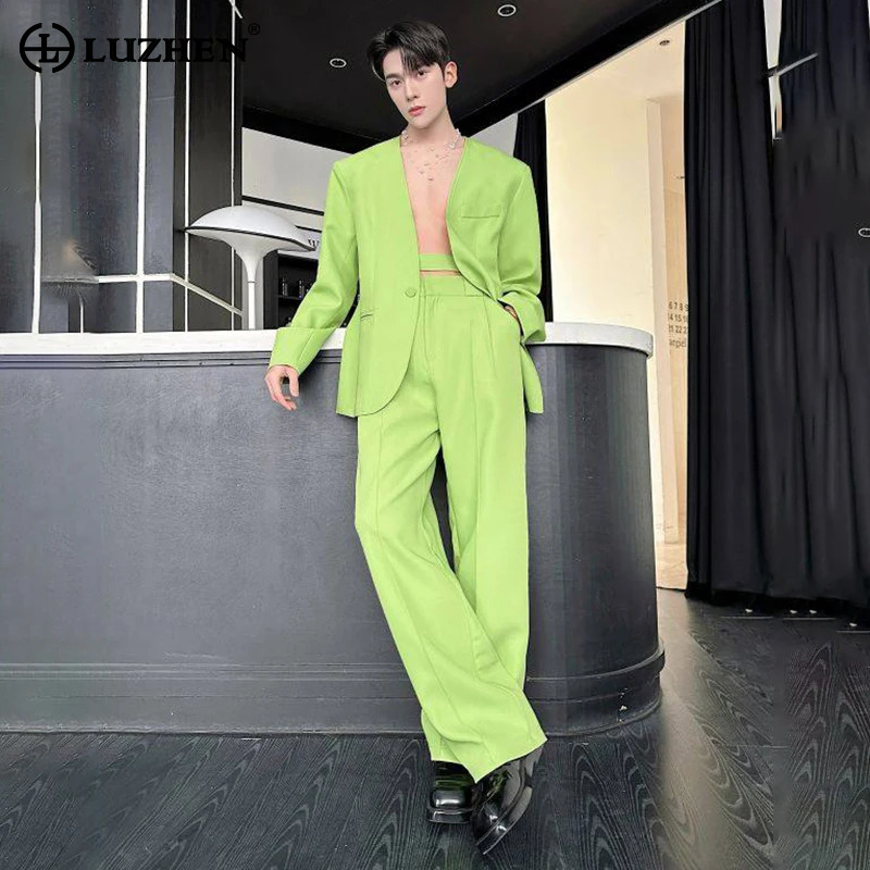 LUZHEN 2026 ชุดเซ็ตสองชิ้นสีพื - Men'S Fashion Color บทวิจารณ์และราคา