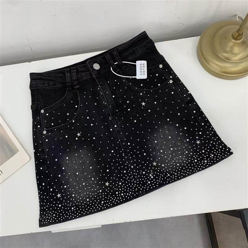 กระโปรงยีนส์ประดับเพชร K 59702 - Mens Fashion Denim บทวิจารณ์และราคา