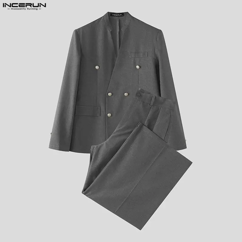 ชุดเซ็ตผู้ชาย INCERUN สีพื้น ค - Men'S Fashion Color บทวิจารณ์และราคา
