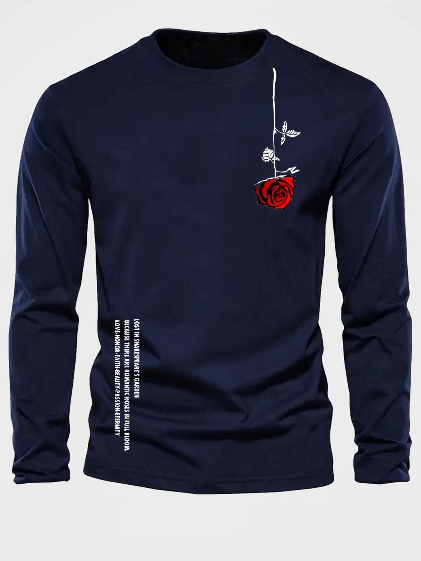 เสื้อยืดคอกลมแขนยาวผู้ชายผ้าฝ้ - Men'S Fashion T Shirts บทวิจารณ์และราคา