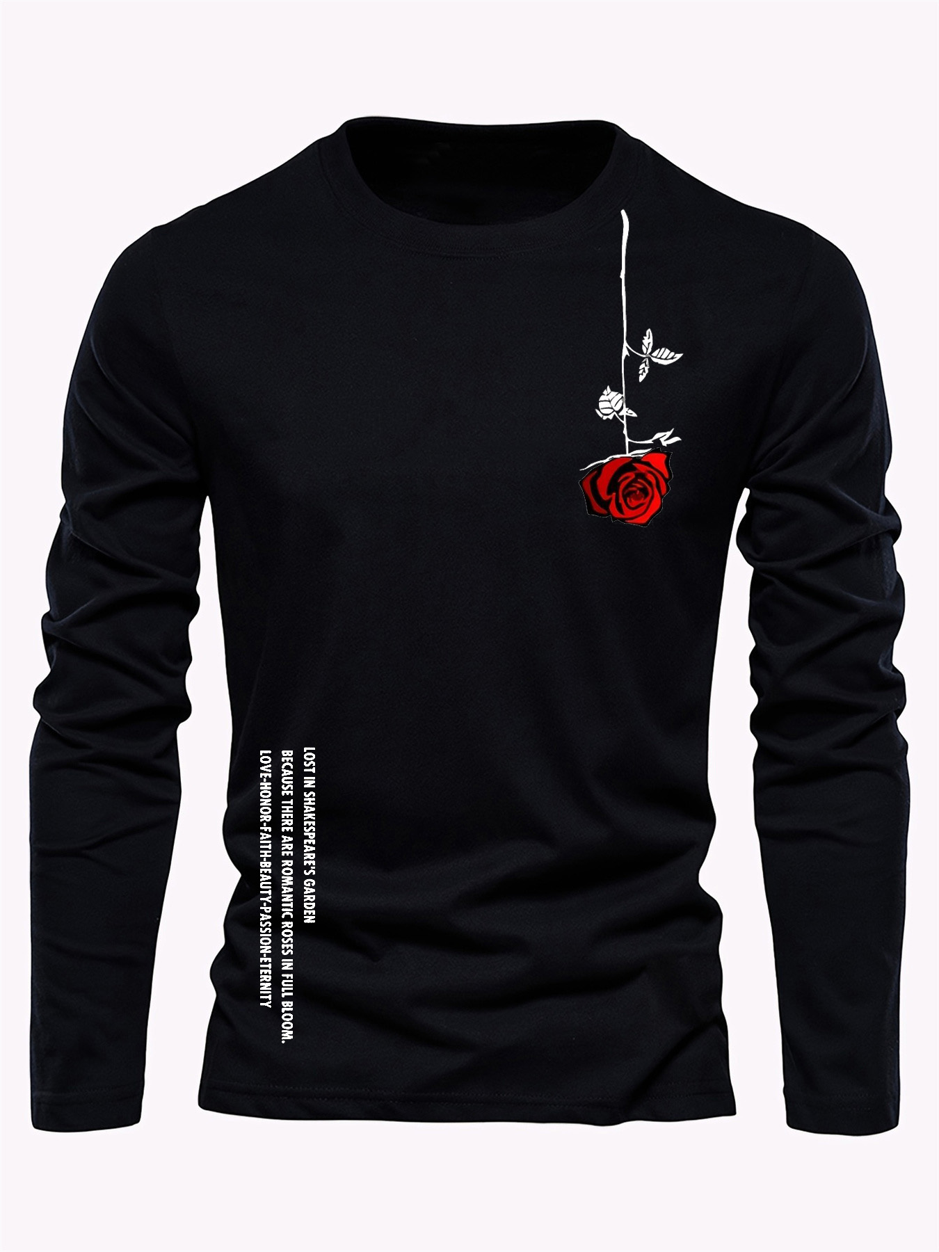 เสื้อยืดคอกลมแขนยาวผู้ชายผ้าฝ้ - Men'S Fashion T Shirts บทวิจารณ์และราคา