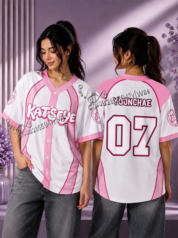 เสื้อเบสบอล Candy Pink Katseye - Mens Fashion Baseball Jersey บทวิจารณ์และราคา