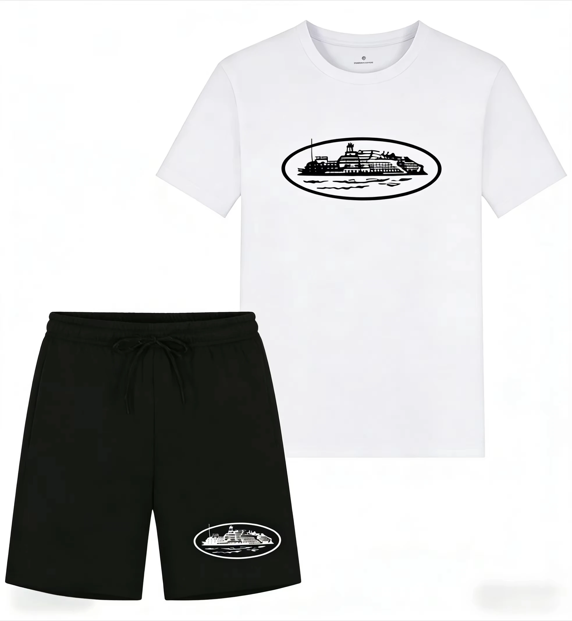 เสื้อยืดและกางเกงขาสั้นพิมพ์ลา - Men'S Fashion Advice บทวิจารณ์และราคา
