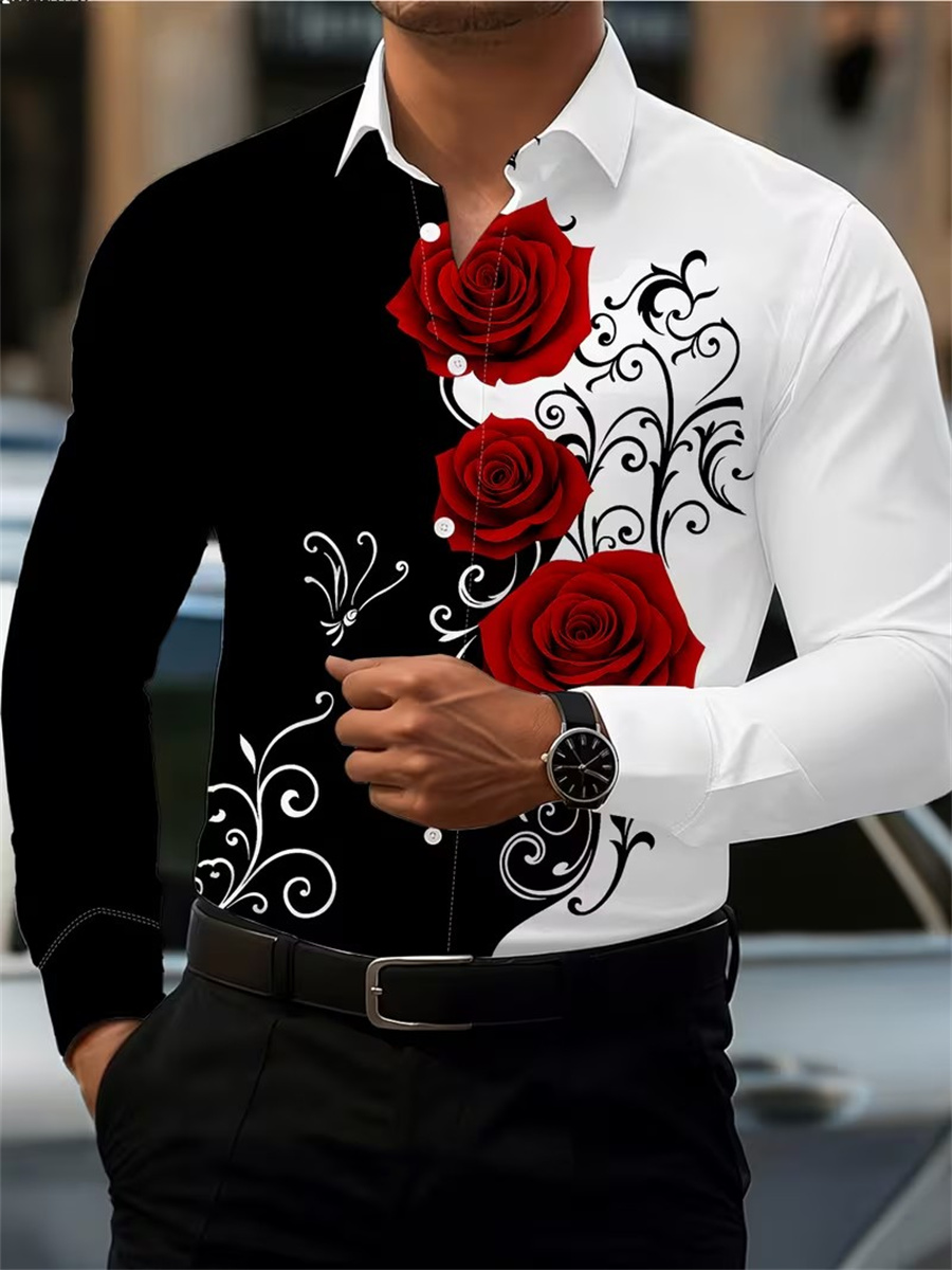 เสื้อเชิ้ตแขนยาวพิมพ์ลายดอกกุห - Men'S Fashion Outfits บทวิจารณ์และราคา
