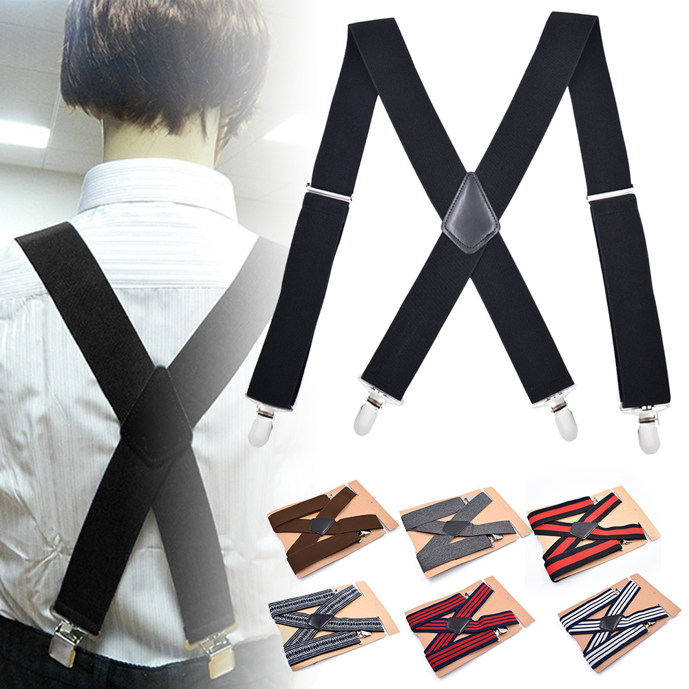 5 ซม.ผู้ชาย Suspenders ยืดหยุ่ - Suspenders Clip Men บทวิจารณ์และราคา