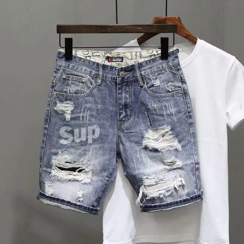 กางเกงยีนส์ขาสั้นผู้ชายสีดำเทา - Mens Fashion Denim บทวิจารณ์และราคา