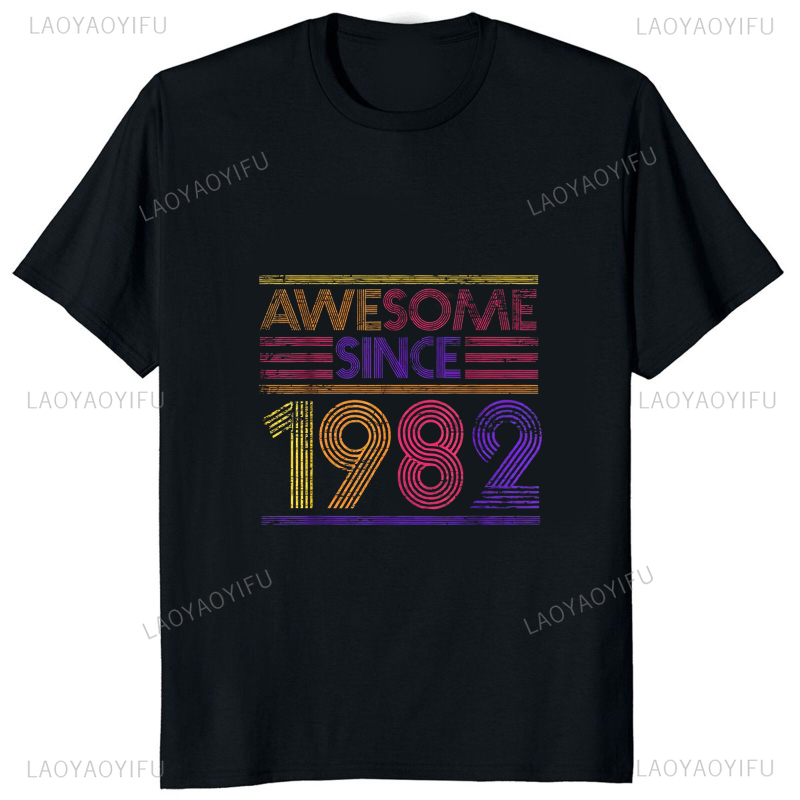 เสื้อยืดพิมพ์ลายวินเทจ1982รุ่น - Men'S Fashion From The 80S บทวิจารณ์และราคา